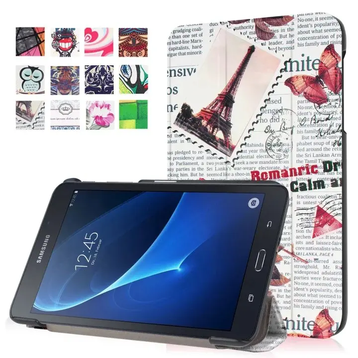 

For Samsung Galaxy Tab A 7.0 SM-T280 SM-T285 Business Cartoon Painted Print PU Leather Flip Cover Case For Samsung T280 T285+Pen