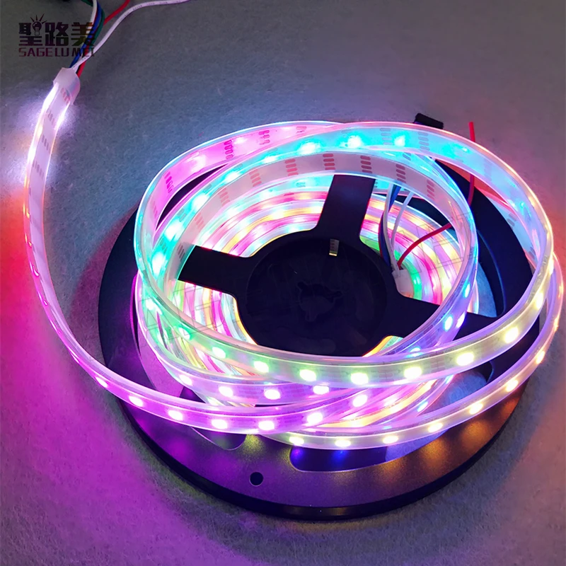 

5m 300leds DC5V WS2813(Dual-signal wires) individually addressable RGB led pixel strip,60leds/m 2811IC WS2812b upgraded version