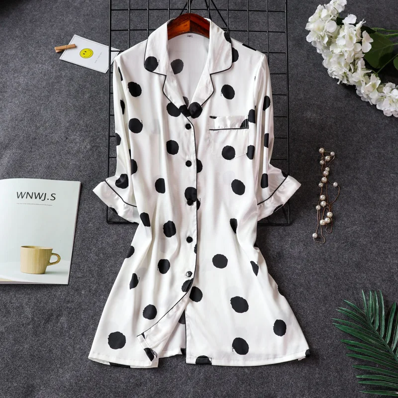 

Sexy Women Silky Sleep Robe Short Sleepwear Nightdress Lady Home Wear Nightgown Bath Gown Sleepshirts Bathrobe M-XL