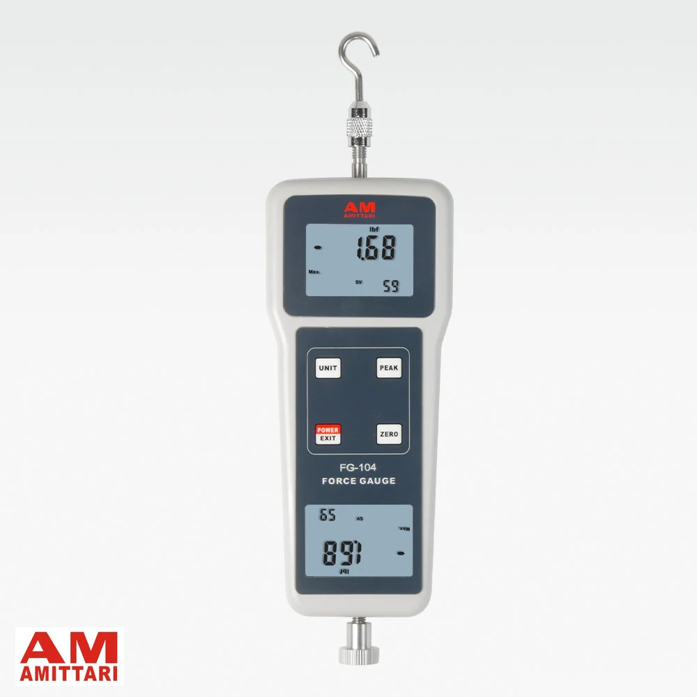 

Brand Genuine AMITTARI DIGITAL PULL PUSH FORCE GAUGE METER TESTER DYNAMOMETER NEWTONMETER TENSILE kgf gf N Lbf 980N 220Lbf