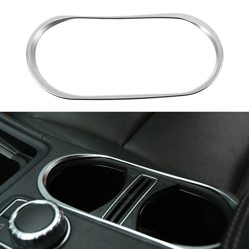 Chrome Cup Holder Cover Trim for Mercedes Benz Cla 200 260 Gla a Class W176 C117 A180 14-17 Accessory Car-Styling