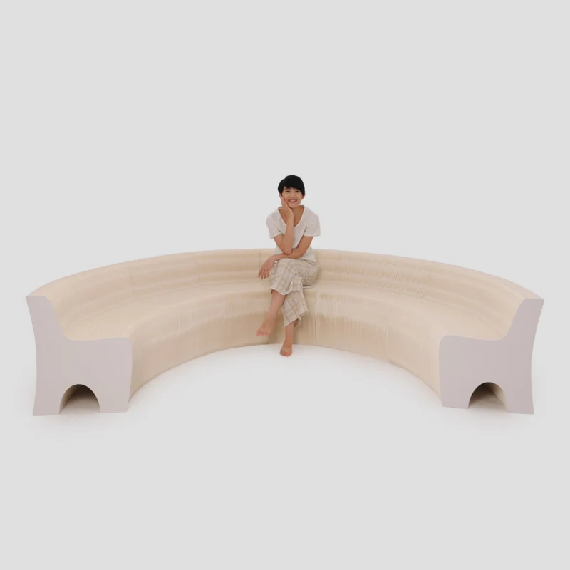 Leisure sofa backrest Business reception Simple office reception chairs environment-friendly furniture Kraft paper sofa