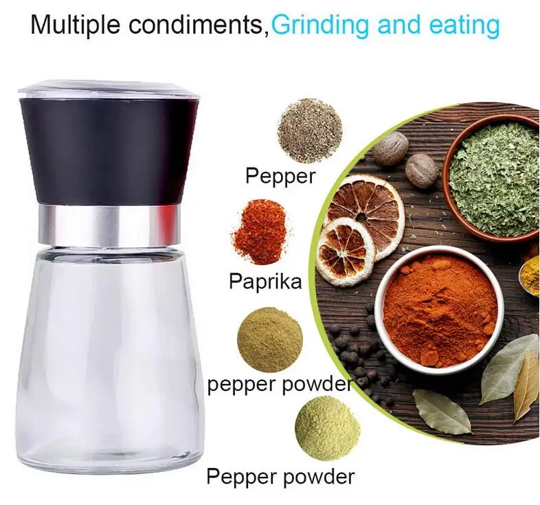 

Handy Manual Condiments Salt Pepper Mill Grinder Seasoning Muller Cookware Spice Gadget Pepper Shaker Kitchen Accessories Tools