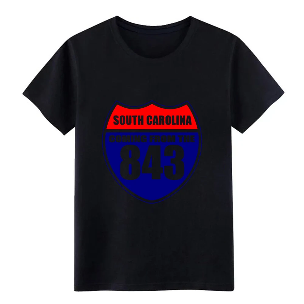 South Carolina 843 t shirt Custom cotton S-3xl Letters Loose Humor summer Formal | Мужская одежда