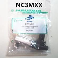 Lot de 50 connecteurs XLR pour NEUTRIK, 25 pièces, NC3MXX + 25 pièces, avec 3 Broches mâles et femelles