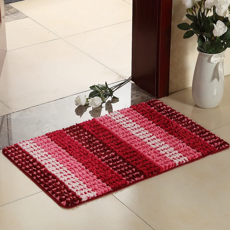 

Antiskid Soft bathroom mats and toilet 50*80 Carpet Modern Grey Blue Red Camel 4 colors Bathroom Rug Carpet Mat