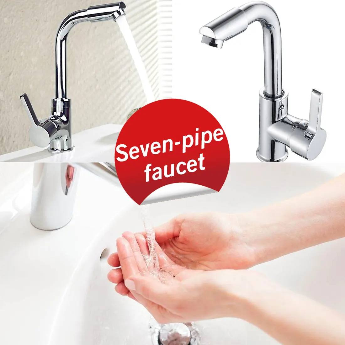 360 Вращающийся носик кухонный смеситель, латунный полированный кран с ...