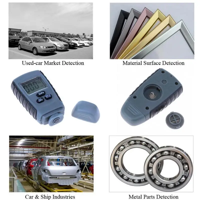 RM660 измеритель толщины измерительный щуп Fe/NFe 0-1,25 мм для автомобильного железа алюминиевое основание металлический цифровой автомобильный измеритель толщины краски