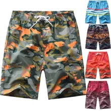 Пляжные шорты мужские плавки наружное Быстросохнущие шорты печати серфинг шорты летние Draw Строка эластичный пояс шорты Для мужчин