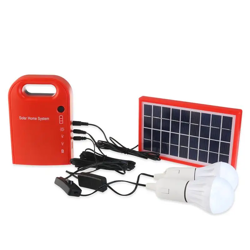 

Portable Solar Panel Power Generator USB Cable Battery Charger Emergency Charging LED Lighting System