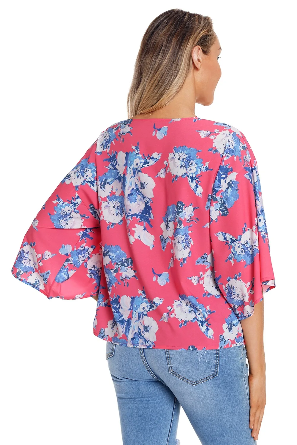 Coral-Flowery-Print-Tie-Front-Kimono-Sleeve-Blouse-LC251052-6-6