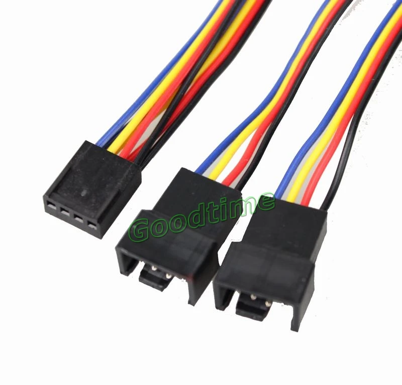 Gdstime 100 unids ventilador de PC Cable 4 pin 2x4Pin PWM y splitter