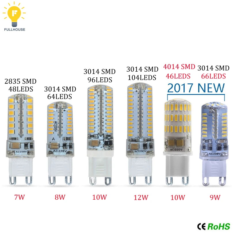 Светодиодная лампа SMD 2835 3014 G4 G9 по низкой цене 9 Вт 10 12 светодиодная DC12V AC220V 360
