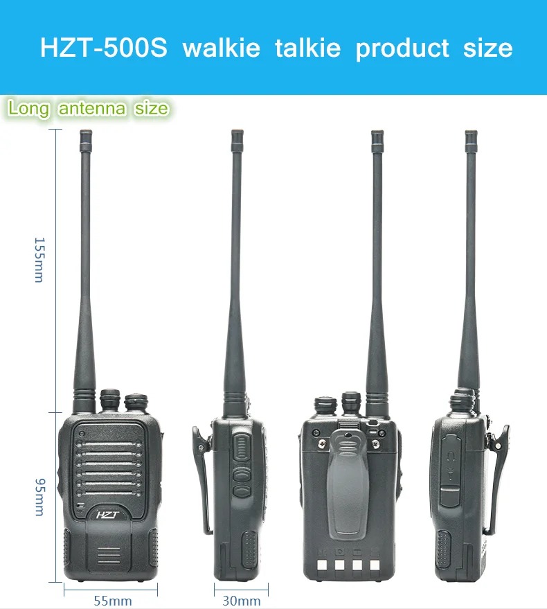 Рация HZT-500S портативный Перезаряжаемый civian 5W 3000 MAh литиевая батарея двухсторонняя станция приемопередатчик