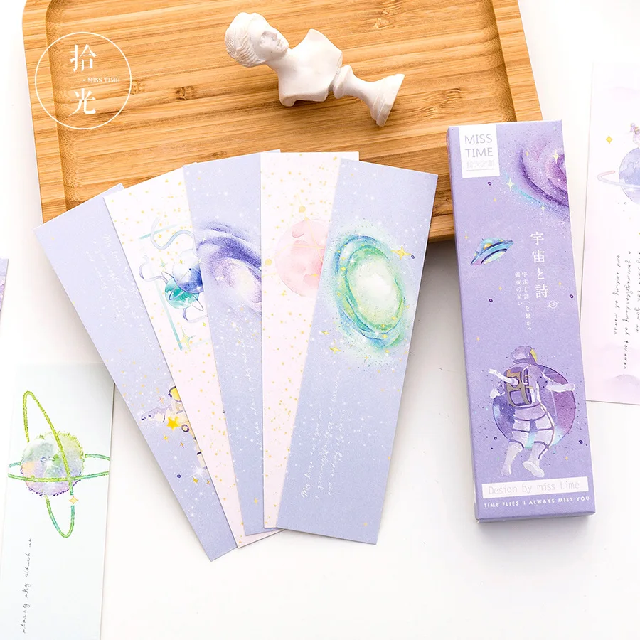 

30 pcs/pack Universal Poetry Bookmark Paper Cartoon Animals Bookmark Promotional Gift Stationery Film Bookmark