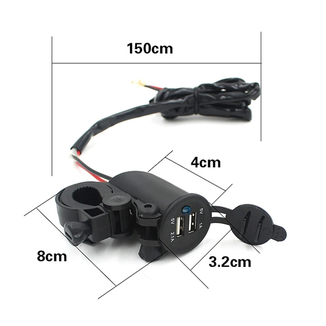 Install Usb Charger Motorcycle - 6.4a 12v Motorcycle Usb Charger Power  Adapter - Aliexpress