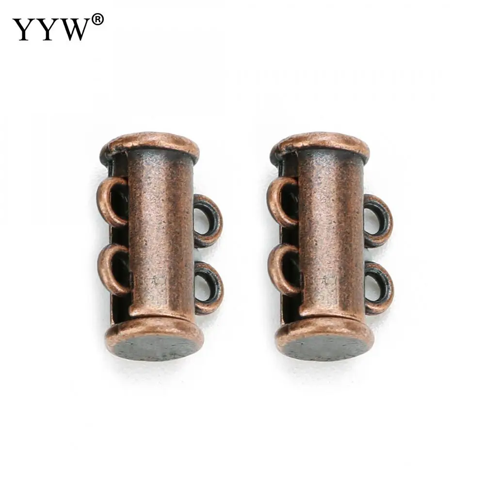 YYW Hot 5pcs/Lot Multi Strand Strong Magnetic Clasps For Necklaces Bracelets End Lock Clasp Connector DIY Jewelry Making Finding - Цвет: antique copper