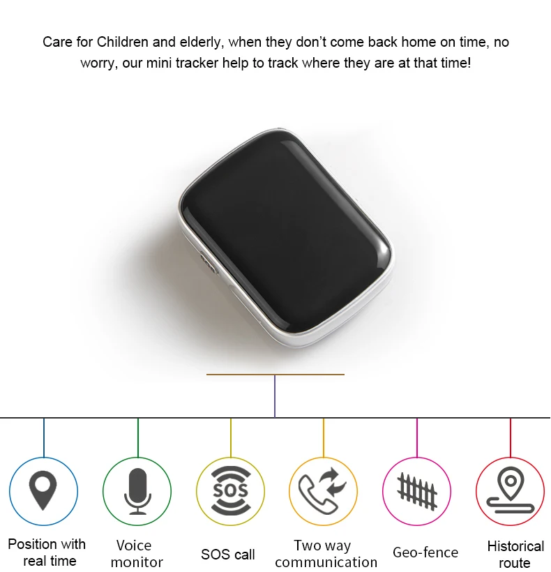 Dispositivo de Rastreamento para Crianças Animais de Estimação com Sos Gps à Prova Atacado Água Mini Localizador Gps Tracker Gsm - Gprs Alarme Anti-perdido Voz Monitor A21 d' 3 Alarme antiperda