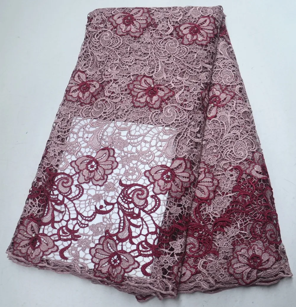 

African Lace Fabric High Quality French Water Soluble Lace Embroidered Fabric For Nigerian Wedding Dresses