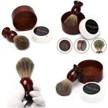 Горячая парикмахерская щетка для бритья волосы барсука+ акриловая подставка+ миска+ набор мыла