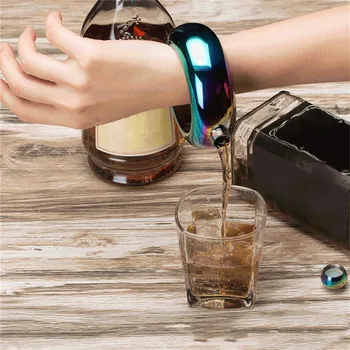 

Stainless Steel Bangle flask Bracelet Hip Flask Portable Round Elegant Wine Mixed Bottle 3.5 oz Whiskey Alcohol Drinkware Flasks
