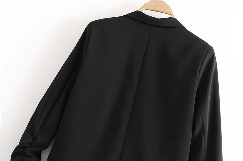 Весенне-осенний негабаритный офисный блейзер с рукавом три четверти свободный костюм С Вырезанным воротником с открытой строчкой повседневная женская верхняя одежда