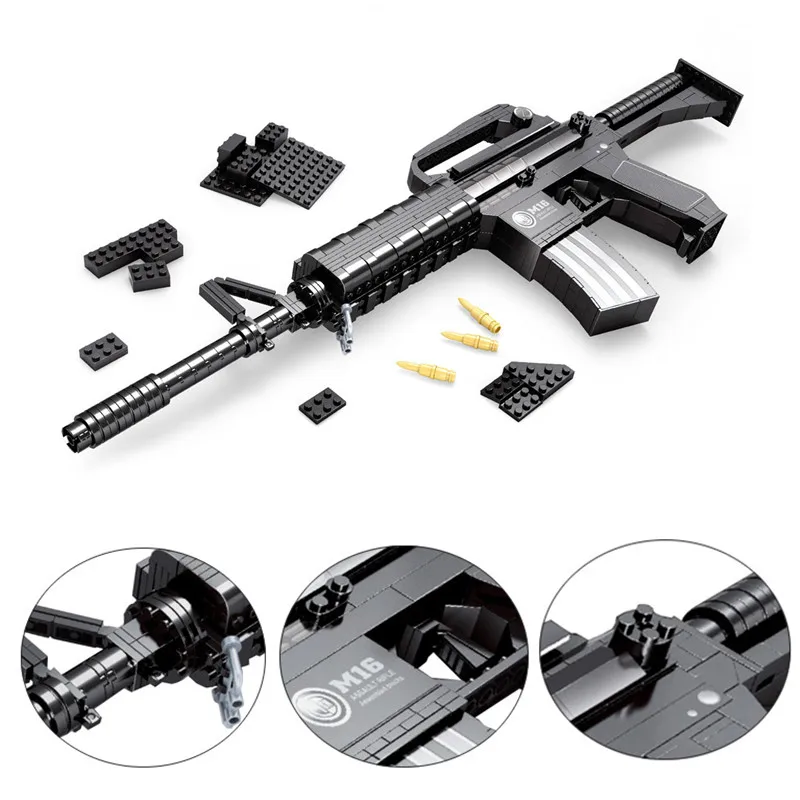 A Model Compatible with Lego A22607 524pcs Assault Rifles Models Building Kits Blocks Toys Hobby Hobbies For Boys Girls A Model Compatible with Lego A22607 524pcs Assault Rifles Models Building Kits Blocks Toys Hobby Hobbies For Boys Girls