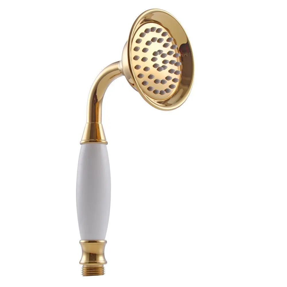 New Titanium Gold Finish Solid brass ceramics bathroom Handheld Shower