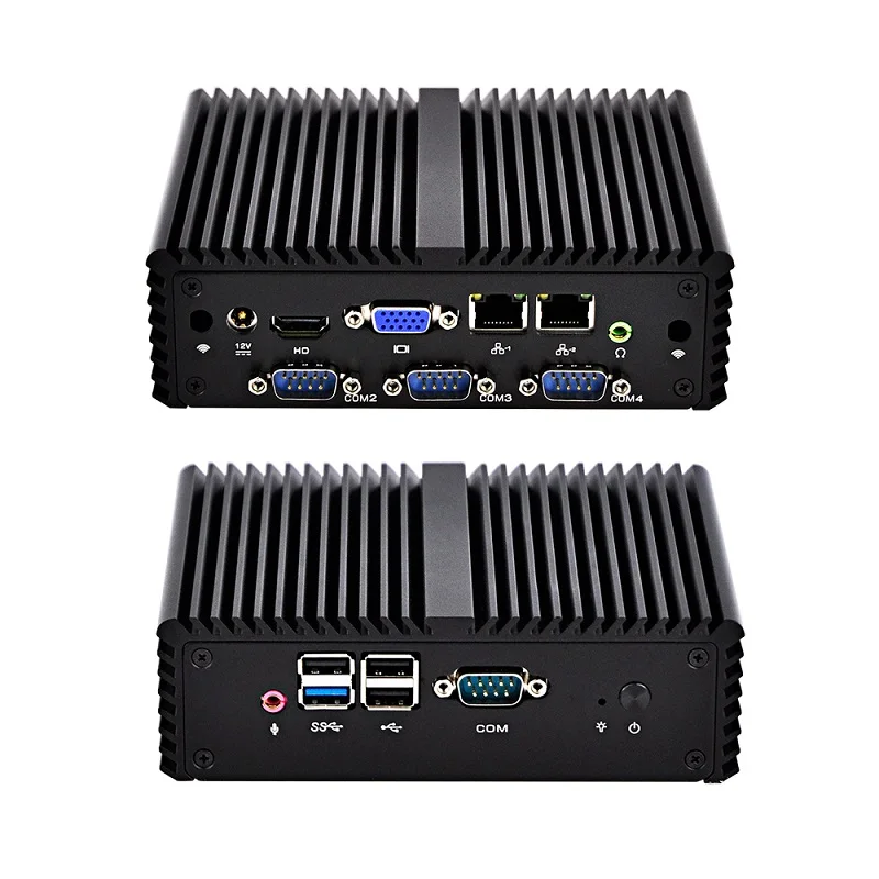 Мини ПК Qotom с четырехъядерным процессором Celeron J1900 2 гигабитных порта NIC LAN
