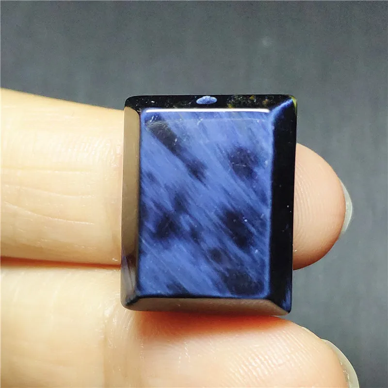 

Genuine Natural Namibia Blue Pietersite Pendant For Woman Man Gift 20x16x10mm Rectangle Bead Luxury Jewelry Necklace Pendant