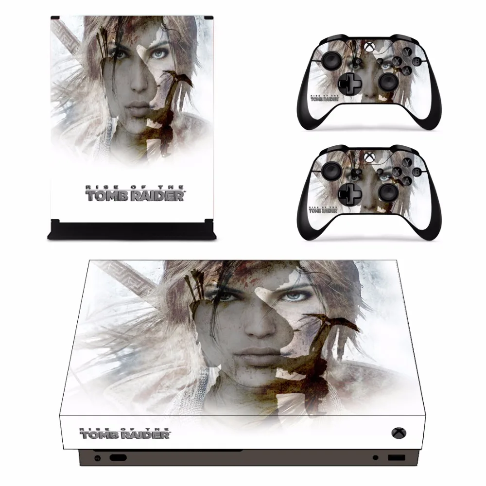 Tomb Raider полный набор лицевых пластин наклейки для Xbox One X консоль и два контроллера