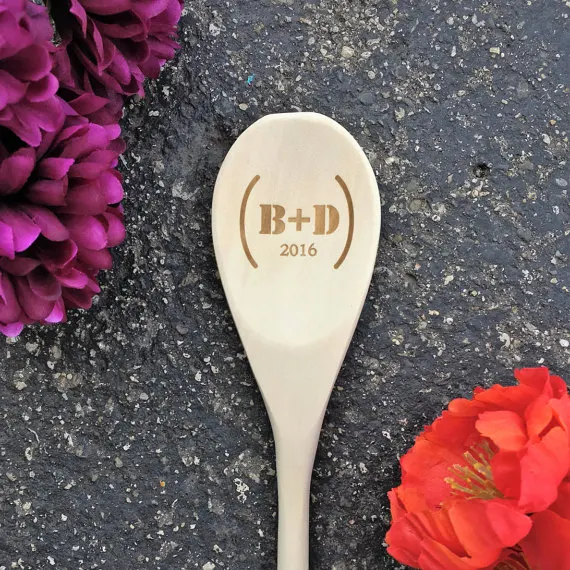 

personalized engraved save the date bridal shower Wedding Wooden kitchen spoons birthday baby baptism party favors gifts