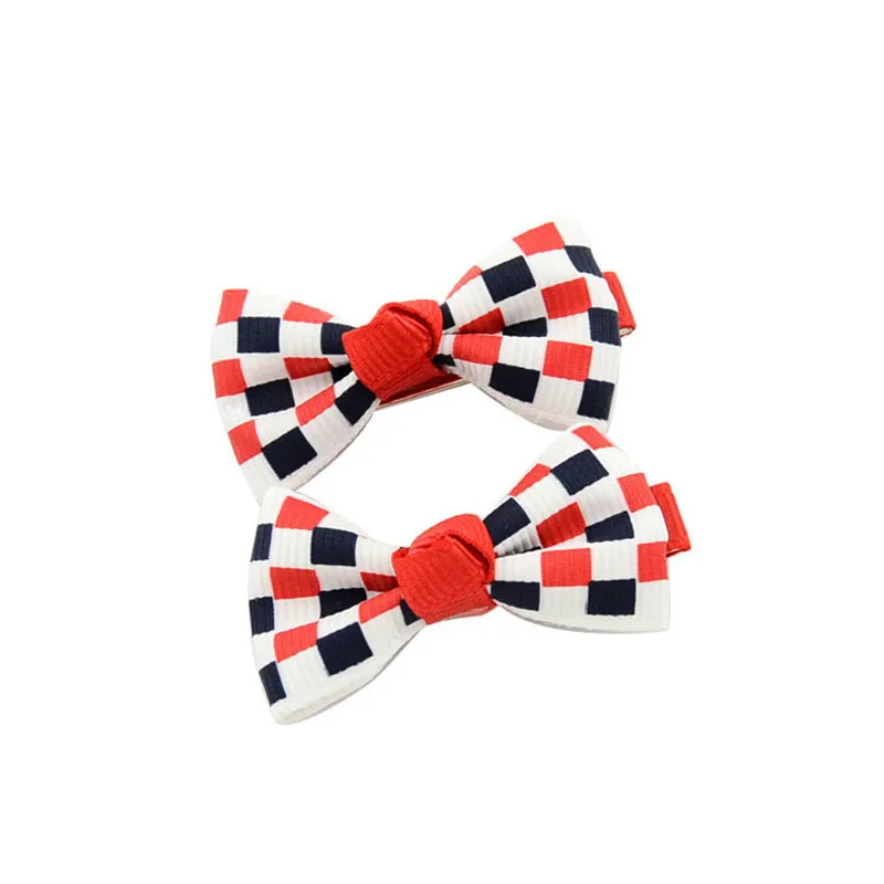 Baby Hairgrips Colorful Dots Ribbon Bow Hair Clip Floral Candy Hairpin Plaid Barrettes Bows Hair Accessories Headwear  (6)