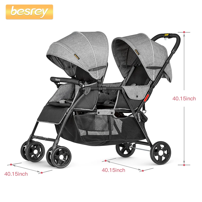 Besrey 2019 ベビーカーツインズのため新生児折りたたみベビーカー幼児ビッグベビーカー幼児キャリッジ嘘とリビングバギー Mutiple Stroller Aliexpress