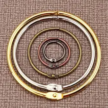 5 шт. серебряное Золотое бронзовое кольцо с черными листьями металлические кольца для книг свободные кольца для книг DIY Спиральные кольца для ноутбуков для переплета