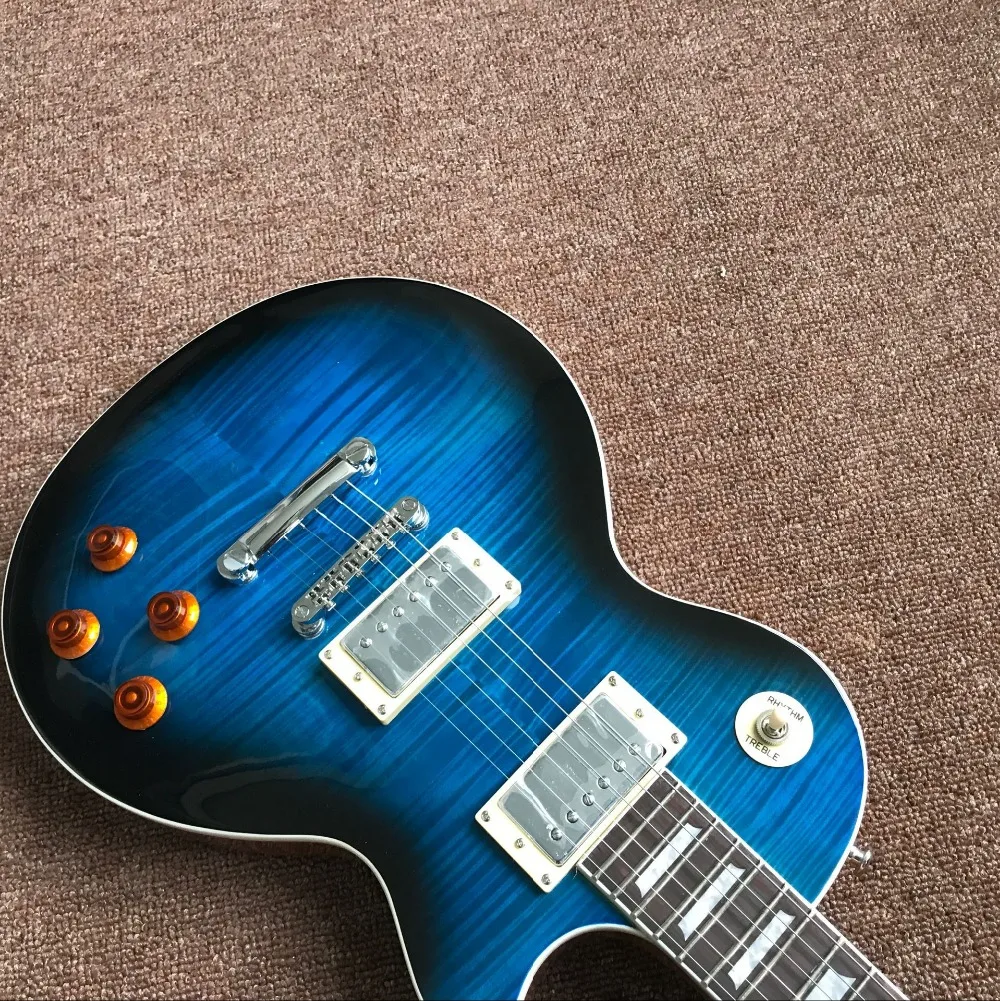 New standard custom. blue Tiger Flame electric guitar Standard Chinese gitaar. standard custom guitarra.musical instruments. New standard custom. blue Tiger Flame electric guitar Standard Chinese gitaar. standard custom guitarra.musical instruments.