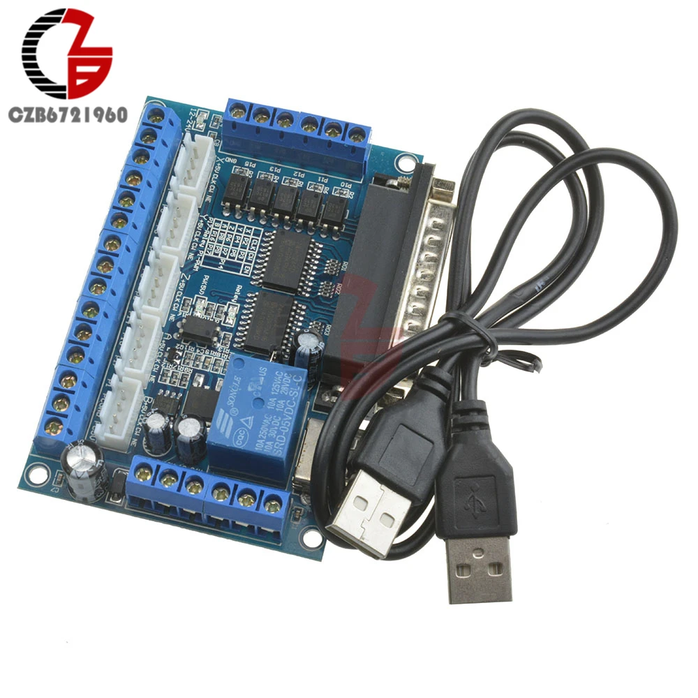 

5 Axis CNC Breakout Board with optical coupler Stepper Motor Driver MACH3