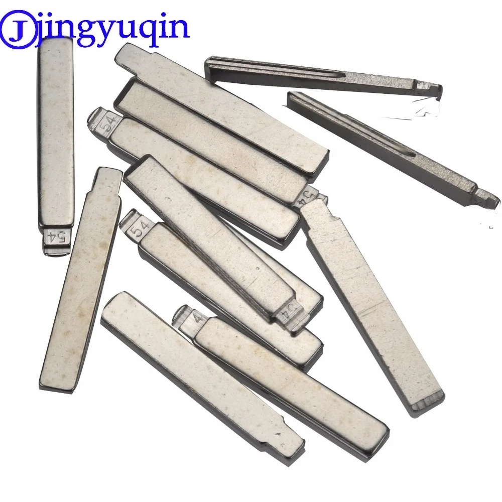 Jingyuqin#54 лезвие 10 шт./лот Автомобильная запасная Заготовка ключа замка зажигания автомобиля Uncut Blade для peugeot 307