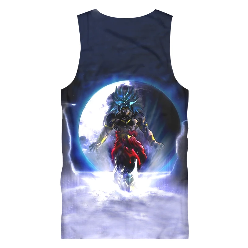 UJWI майка для мужчин летние топы Аниме Забавный принт Dragon Ball Z Goku 3D Tanktop мужские повседневные рубашки без рукавов Одежда для фитнеса