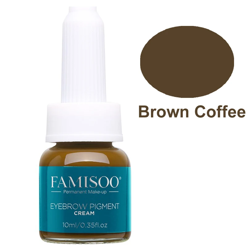 

FAMISOO 1pc Microblading Pigment Permanent Makeup Eyebrow Pigment Brown Coffee Tattoo Ink Eyebrow Pigment for Tattoo Machine Ink