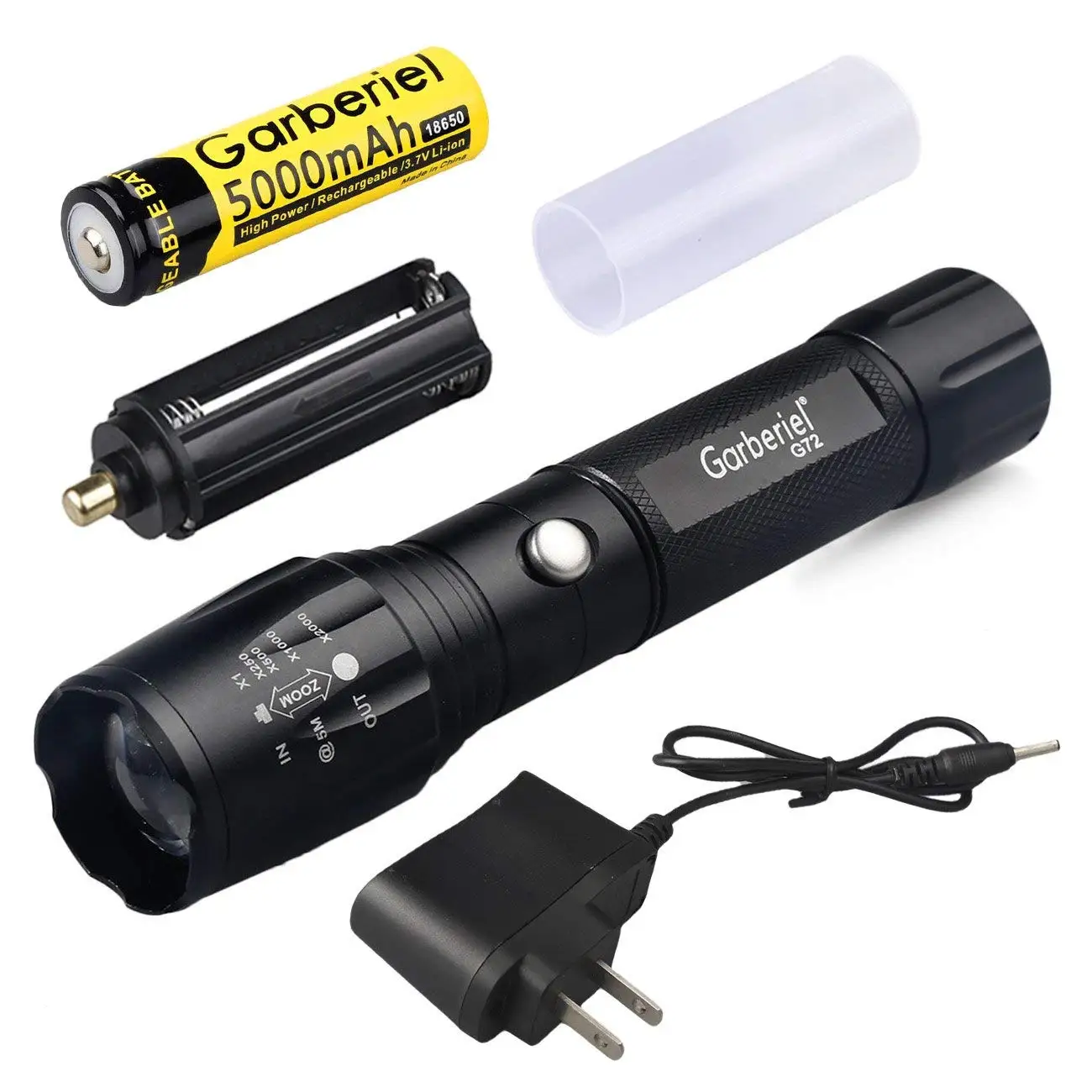 US Stock Garberiel LED Flashlight Ultra Bright One-Switch Control T6 Torch 5 Modes Adjustable Zoomable 18650 | Лампы и освещение