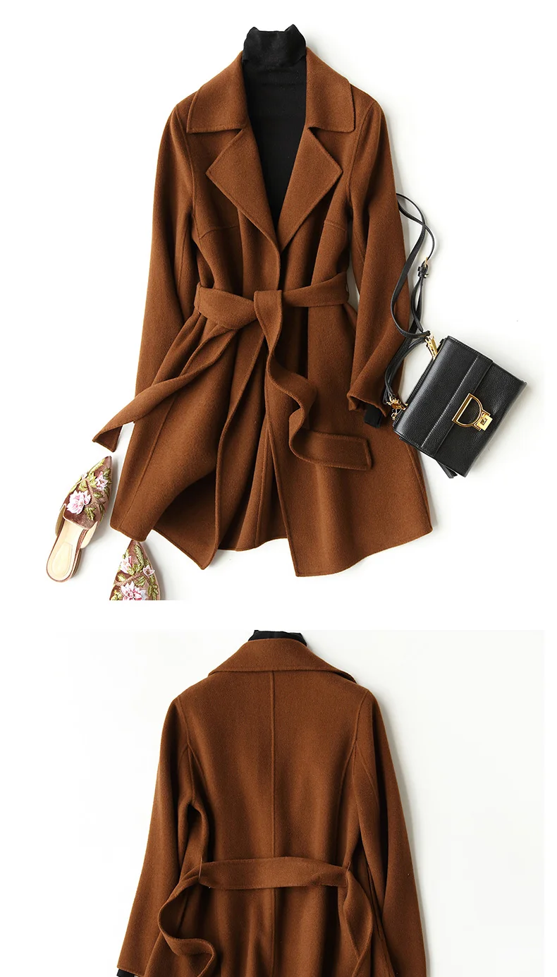 AYUNSUE зимнее пальто женское теплое шерстяное пальто женское осеннее длинное кашемировое пальто модная куртка Верхняя одежда 37033 WYQ1175