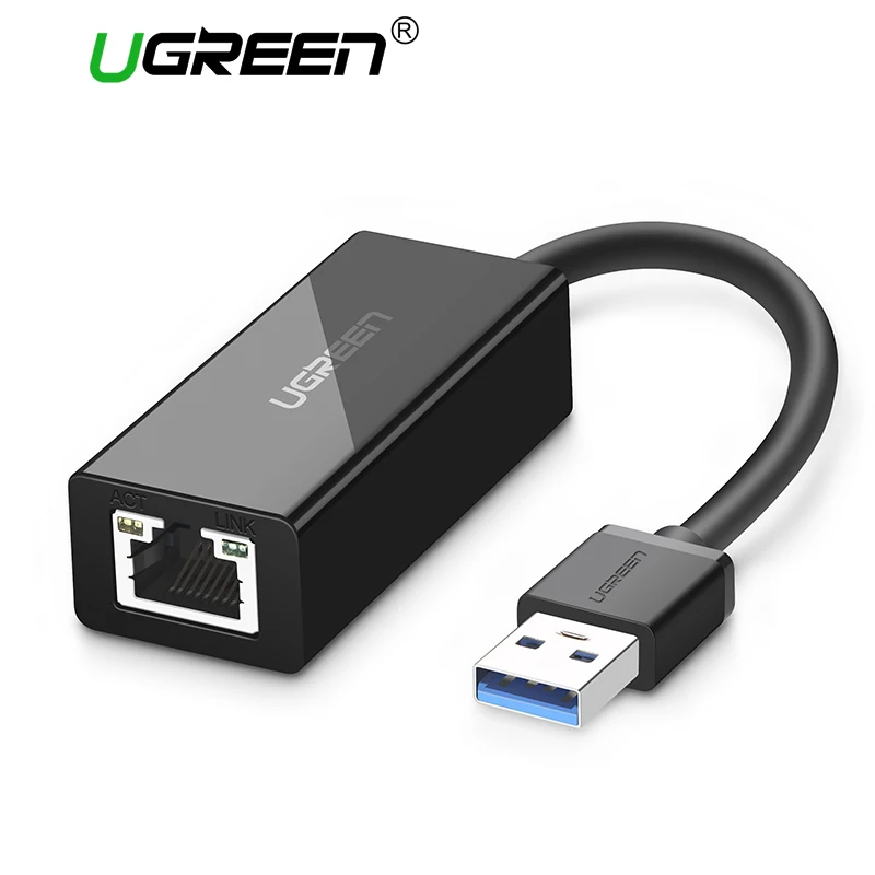Ugreen USB Ethernet Adapter USB 3.0 2.0 Network Card to RJ45 Lan for Windows 10 Xiaomi Mi Box 3 Nintend Switch Ethernet USB