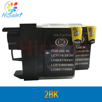 

hisaint 2PCS for Brother LC38 LC11 LC61 Ink Cartridge for Brother DCP- J140W/145C/165C/185C/195C/197C/365 Ink jet Printer