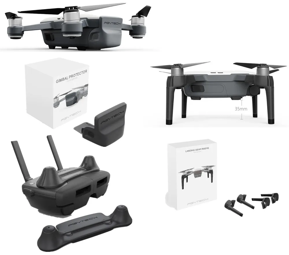 

PGYTECH DJI Spark accessories Landing Gear, Remote Stick Protector, Gimbal Camera Protector Cover for DJI Spark drone