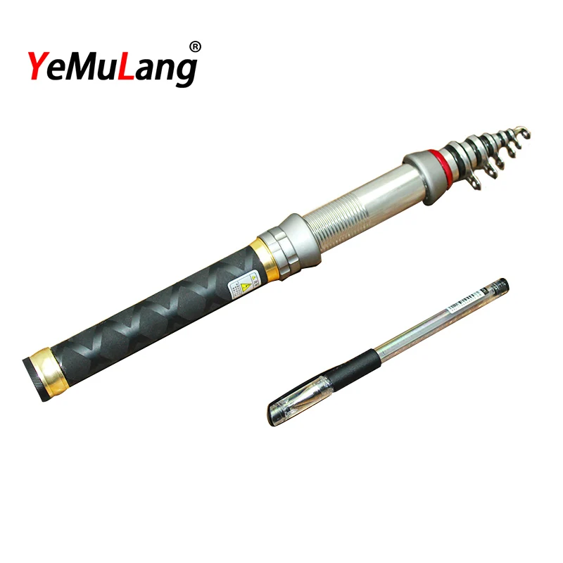 

YeMuLang Ultrashort Portable Telescopic Fishing Rod 1.3/2.4M Ultralight Spinning Fly Fishing Rods Goods For Fishing Accessories