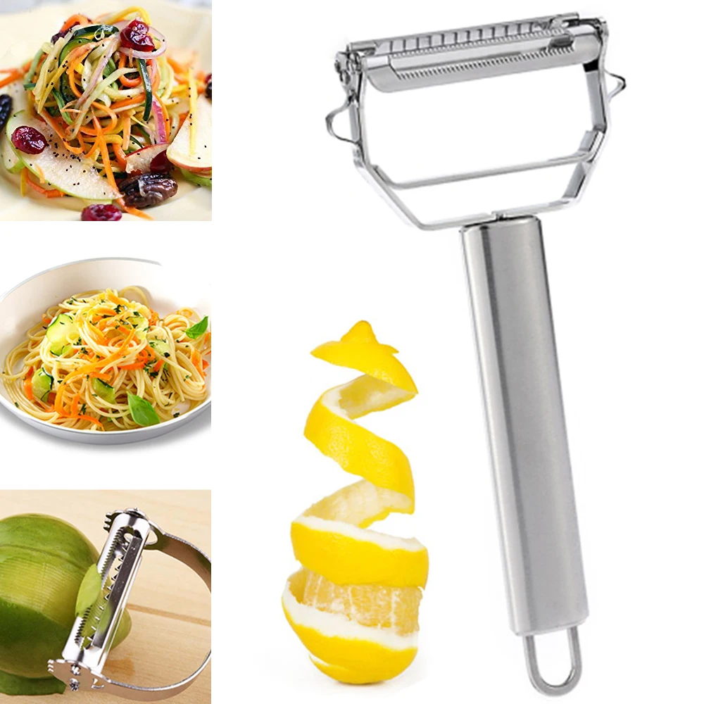 Stainless Steel Julienne Peeler Fruit Vegetable Shredder Slicer