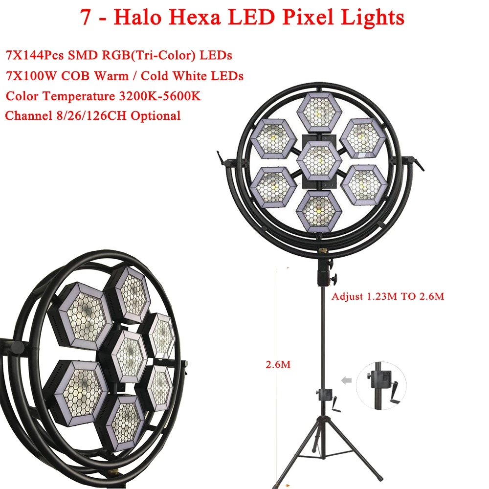 Новый тип дискотечный светильник s 7-Halo Hexa светодиодный пиксельный светильник 1000 Вт RGB светодиодный сценический светильник s для