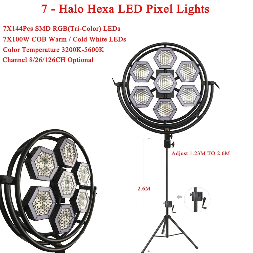 Новый тип дискотесветильник s 7 Halo Hexa светильник пиксельный свет 1000 Вт RGB