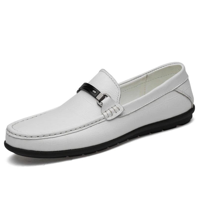 

Genuine Leather Men Shoes Brand Casual Slip on Formal Loafers Men Moccasins Italian Male Driving Shoes 2019 New Flats